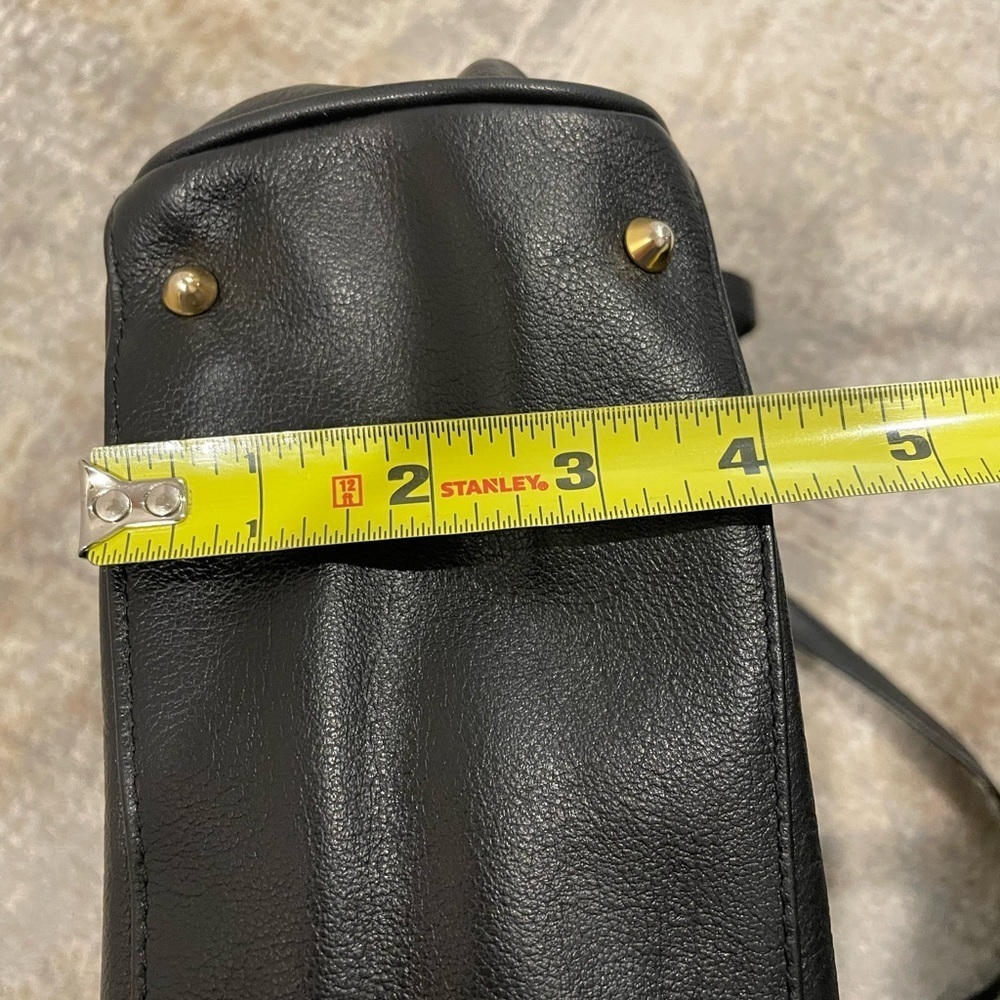Genuine Leather Hand Made in Italy Black Shoulder Handbag Purse Bag - Picture 10 of 11